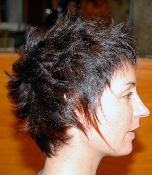 bok cieniowanej fryzury krótkiej, uczesanie damskie zdjęcie numer 27A